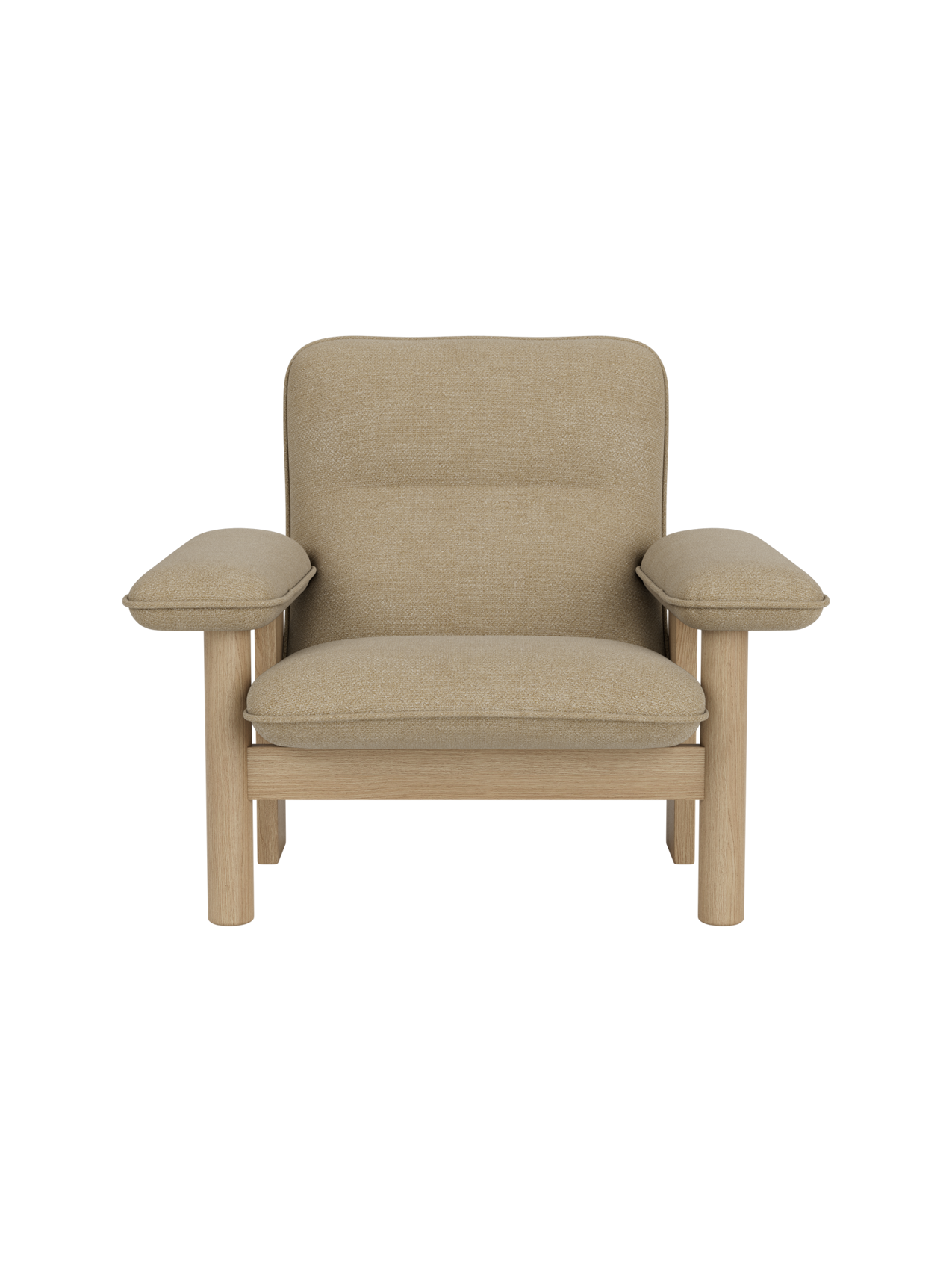 Fauteuil scandinave du milieu du siècle à dossier haut avec accoudoirs exagérés pour salon et chambre à coucher