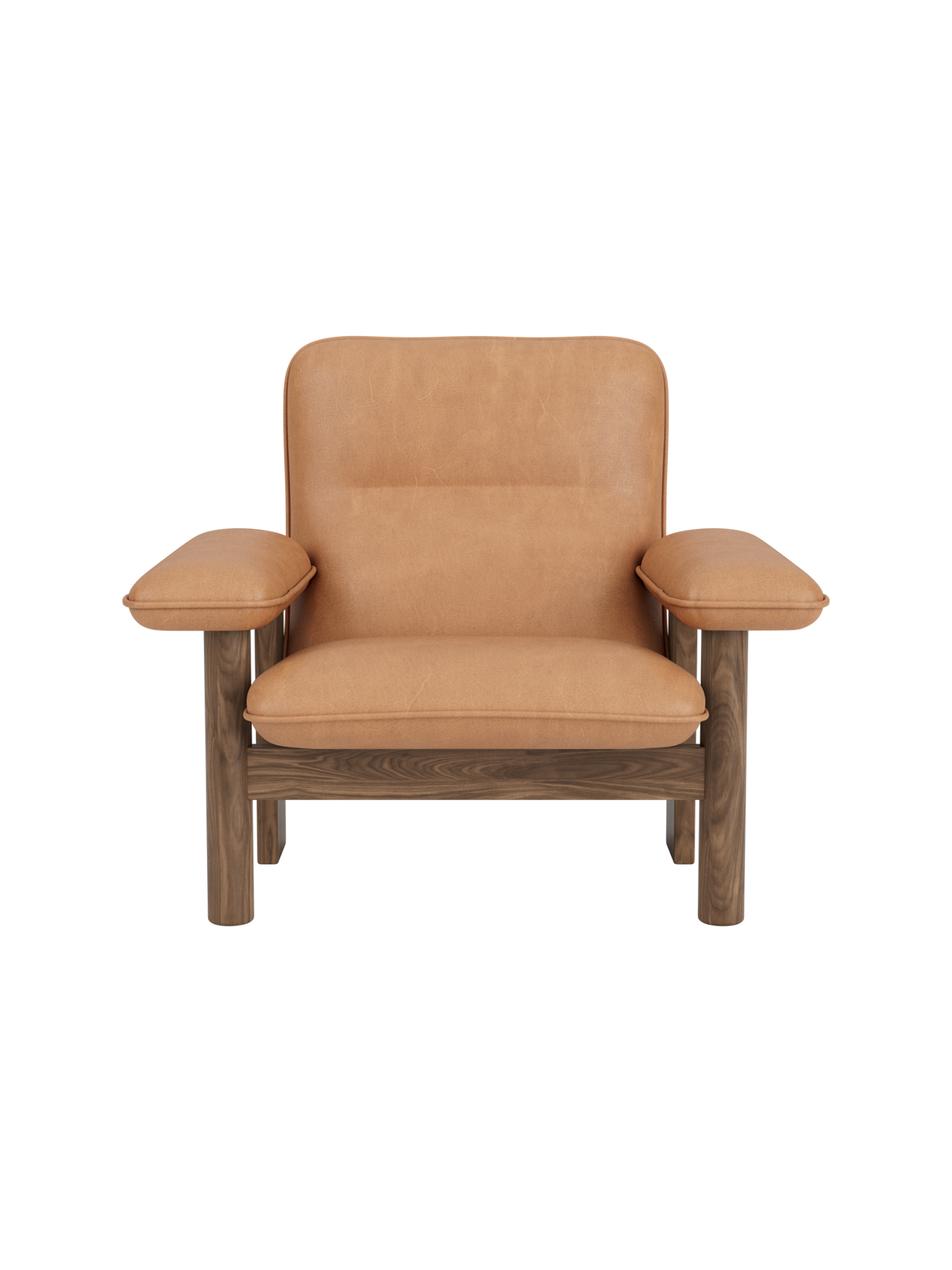 Fauteuil scandinave du milieu du siècle à dossier haut avec accoudoirs exagérés pour salon et chambre à coucher