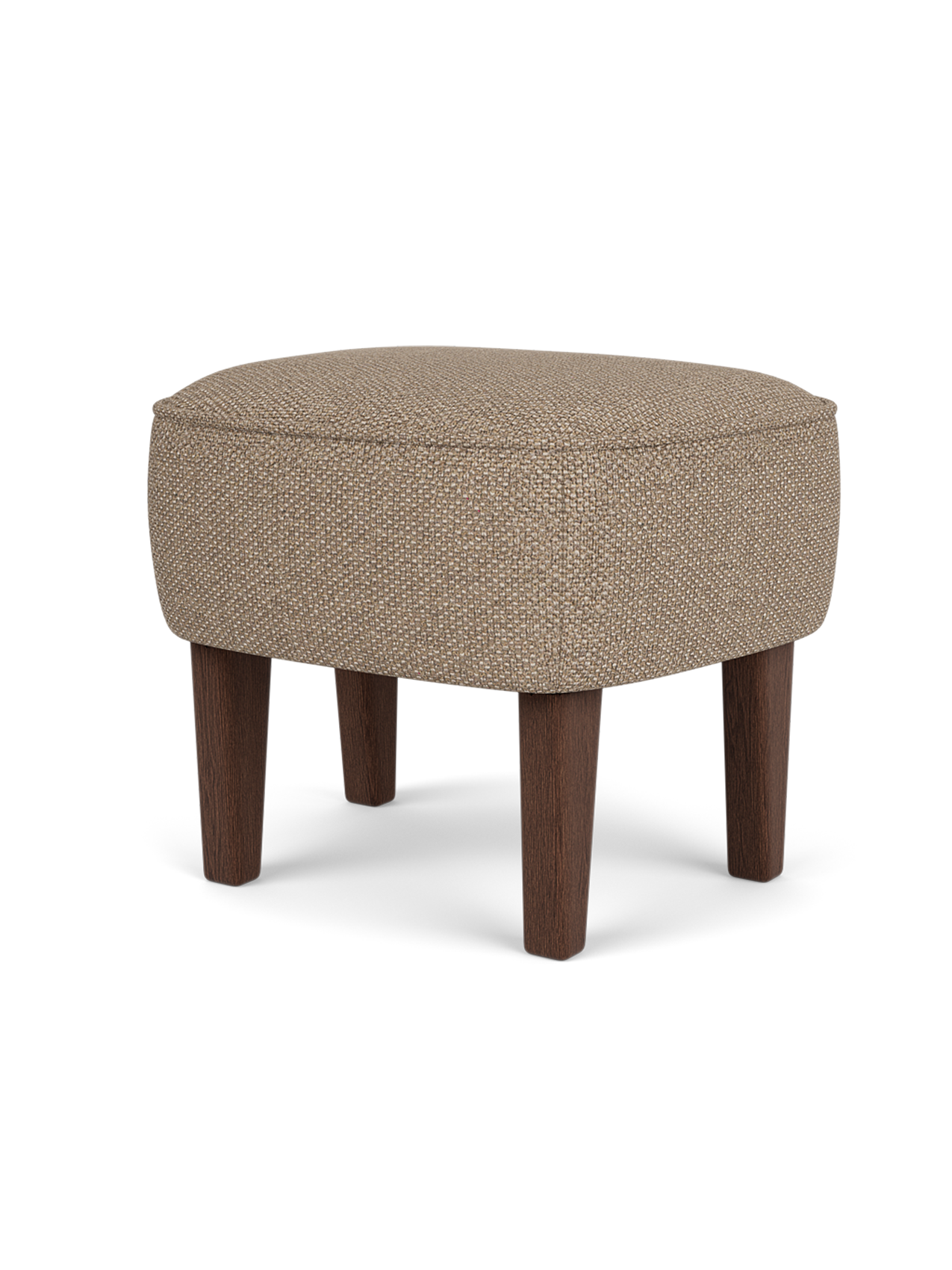Pouf rembourré en tissu au design compact pour le salon
