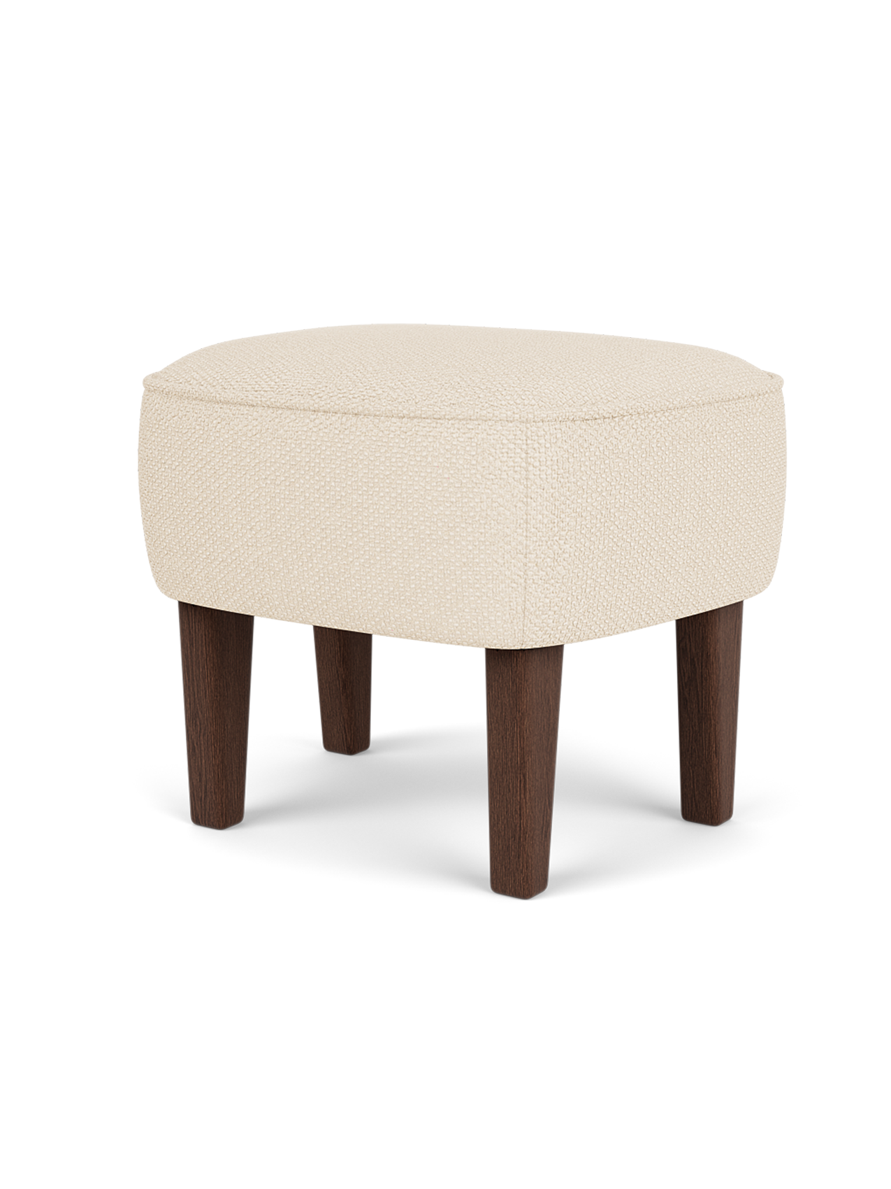 Pouf rembourré en tissu au design compact pour le salon