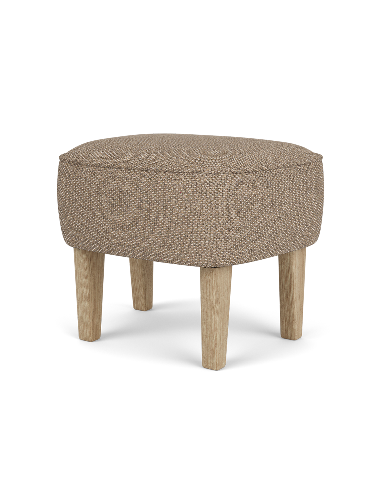 Pouf rembourré en tissu au design compact pour le salon