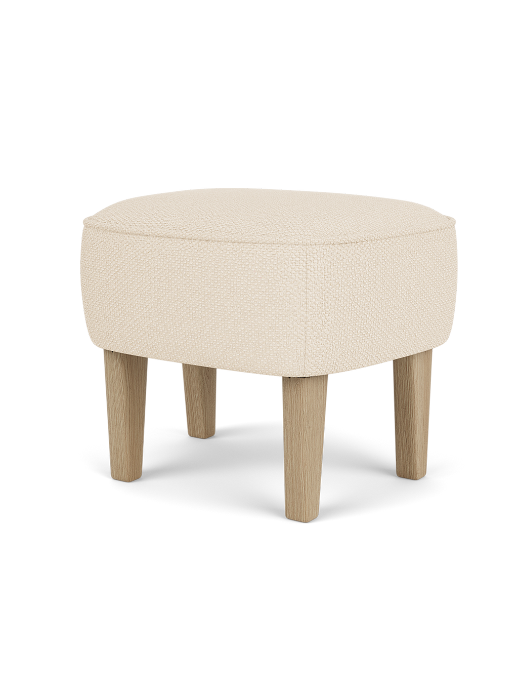 Pouf rembourré en tissu au design compact pour le salon