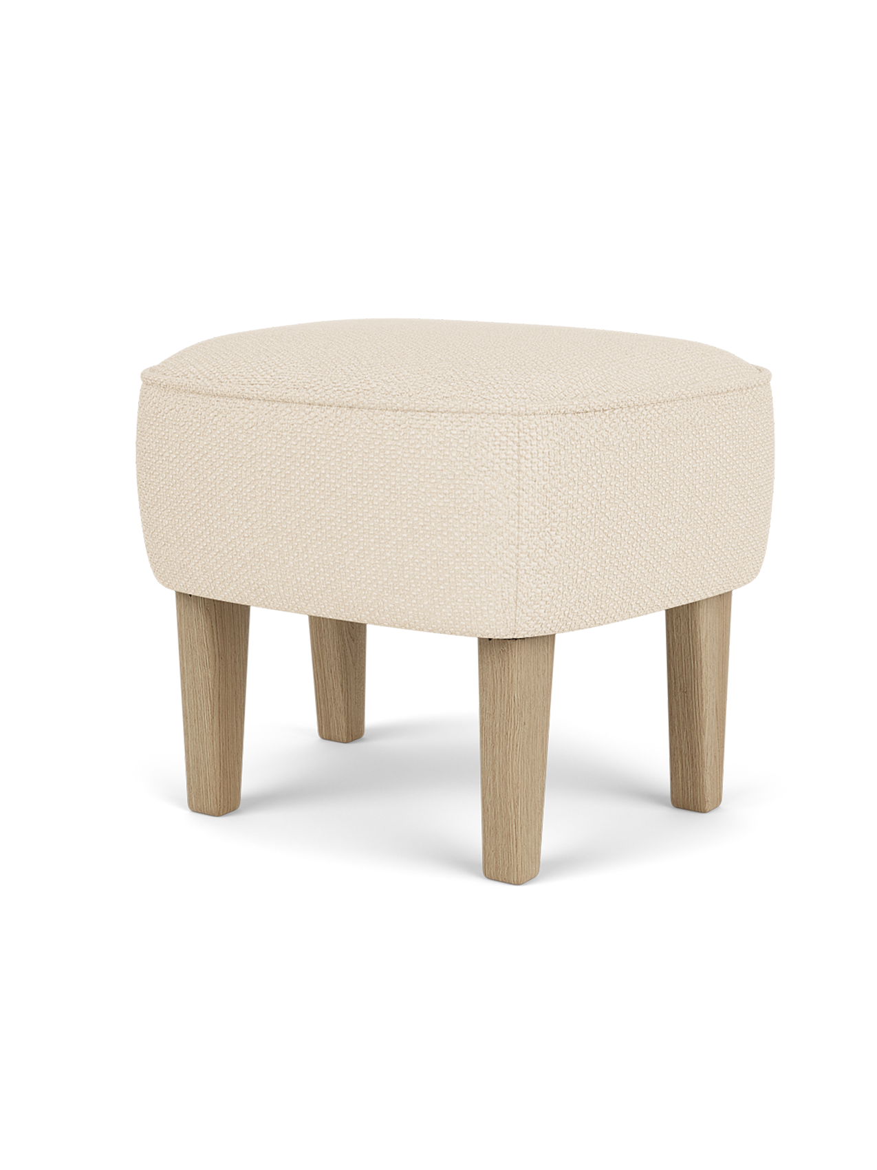 Pouf rembourré en tissu au design compact pour le salon