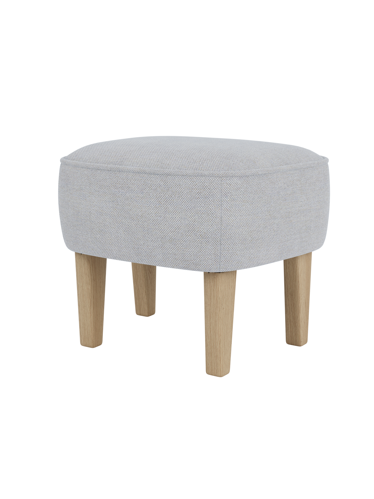 Pouf rembourré en tissu au design compact pour le salon