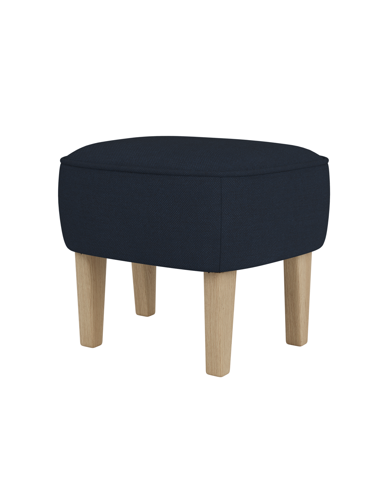 Pouf rembourré en tissu au design compact pour le salon