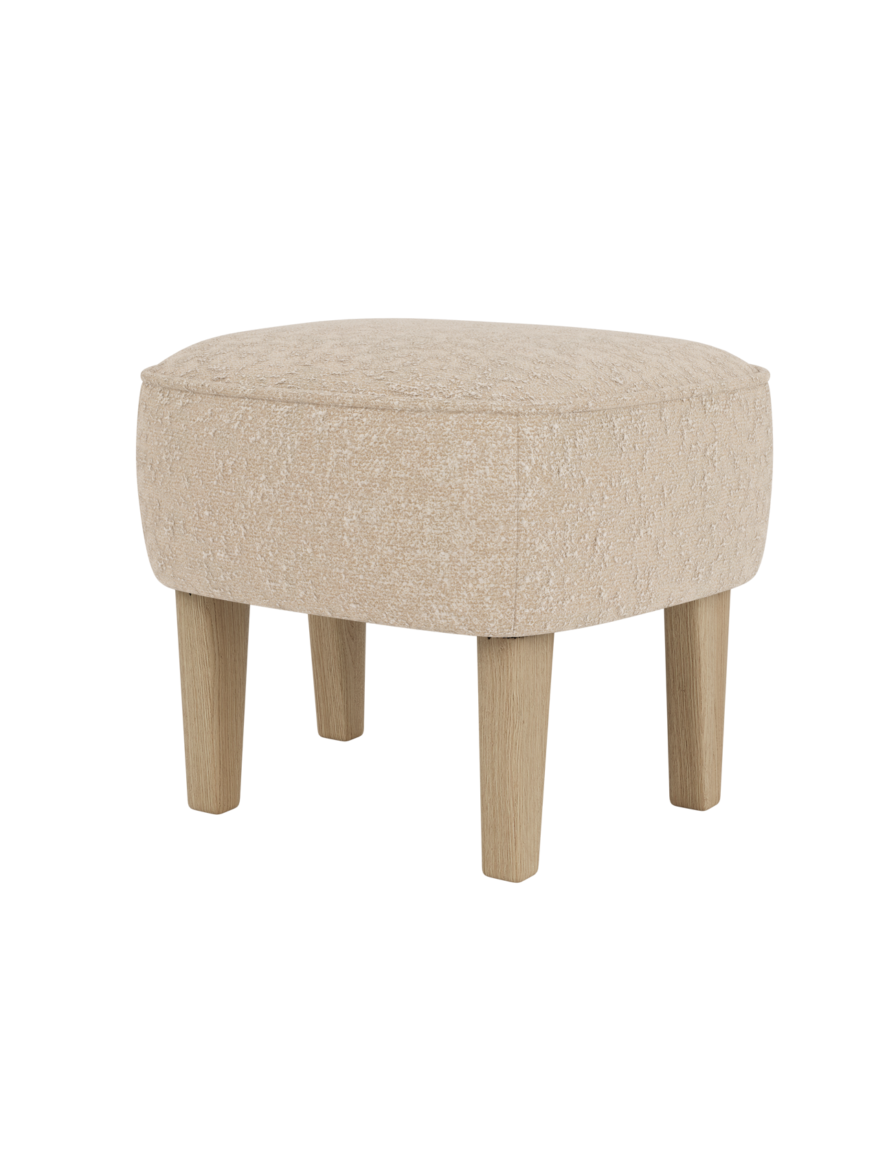 Pouf rembourré en tissu au design compact pour le salon