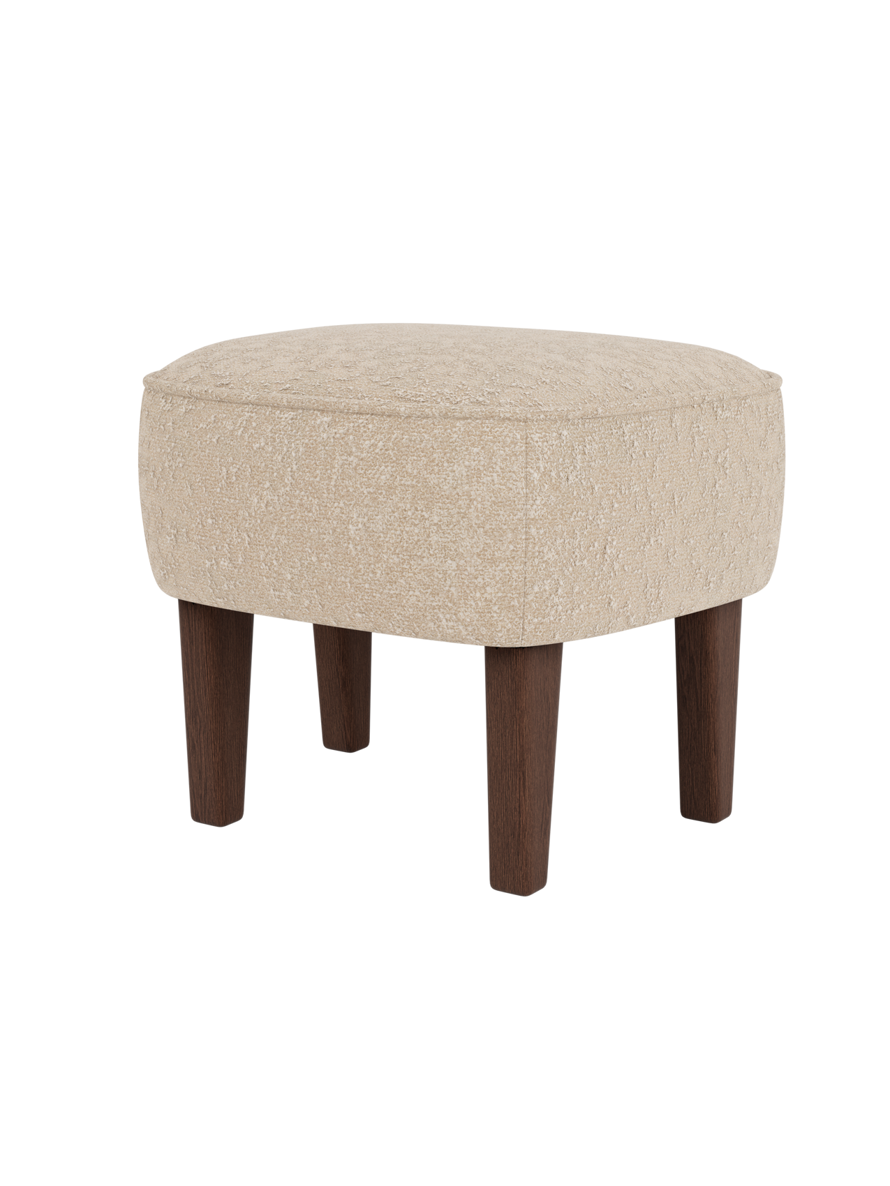 Pouf rembourré en tissu au design compact pour le salon