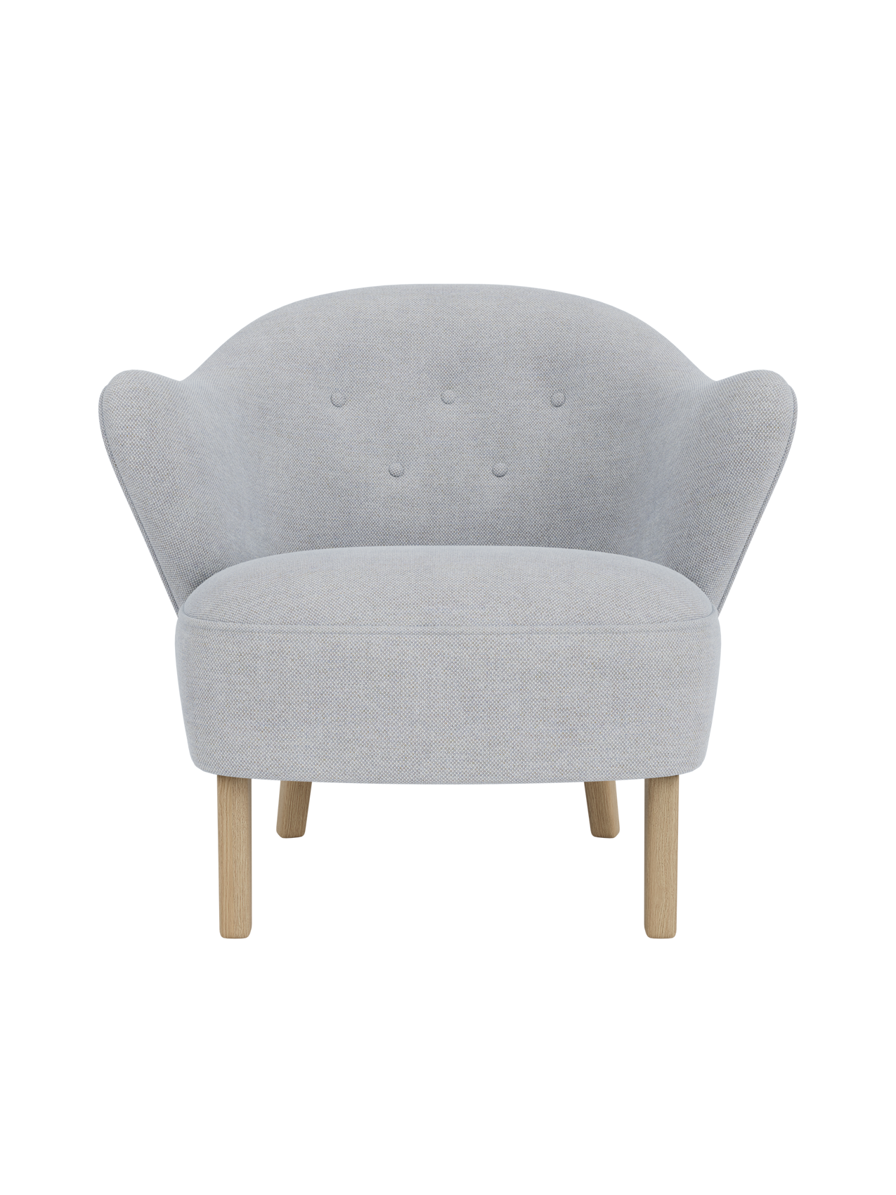 Fauteuil de salon tapissé de textile avec accoudoirs sculpturaux pour le salon