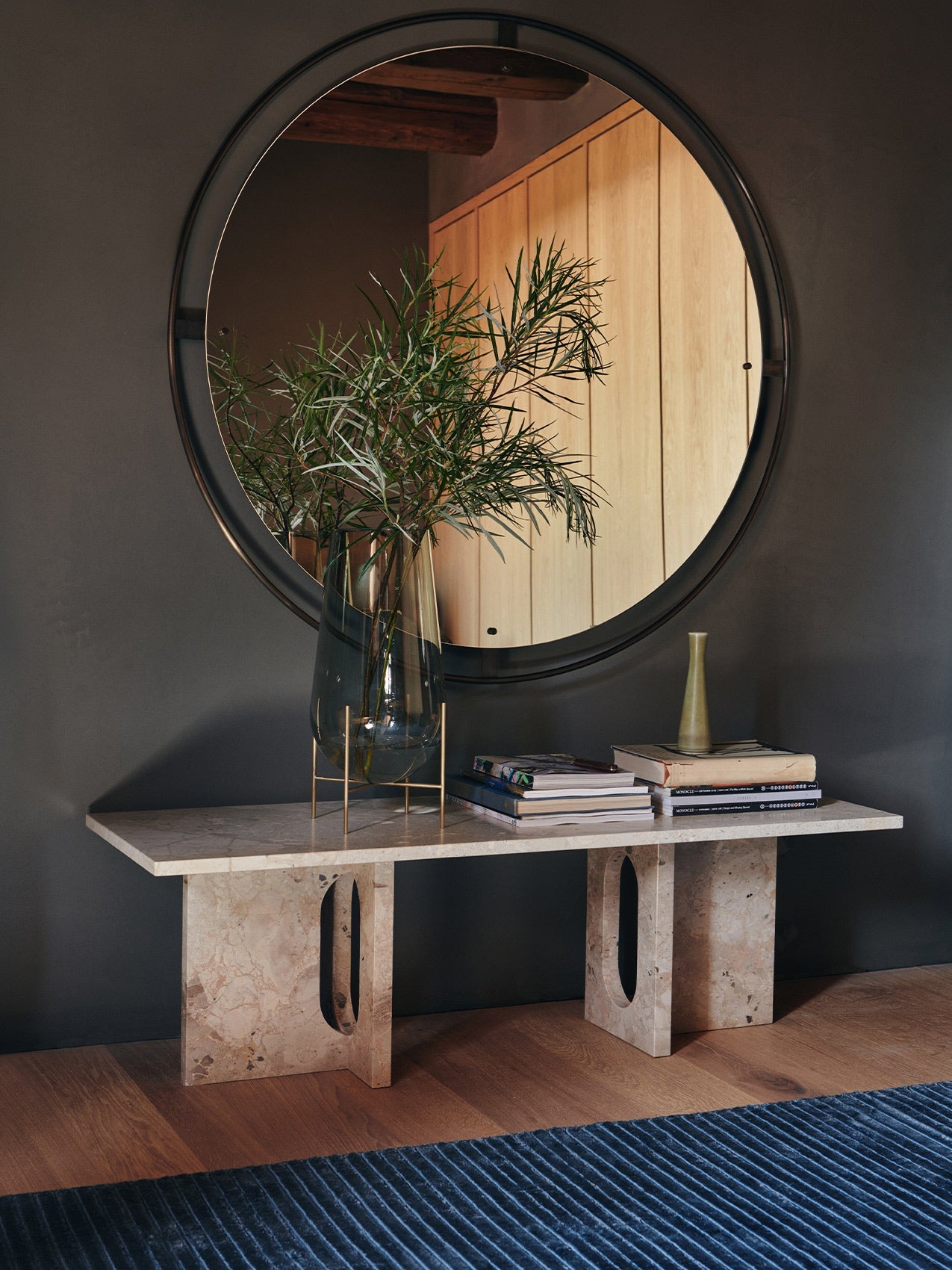 Table basse scandinave en marbre et pierre avec plateau en pierre naturelle pour salon