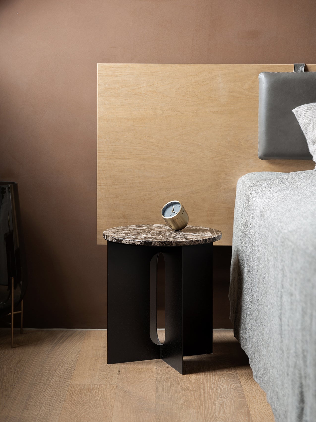 Dessus de Table d'Appoint Contemporaine en Marbre Ø42 avec Options de Finition Multiples pour Salon et Chambre