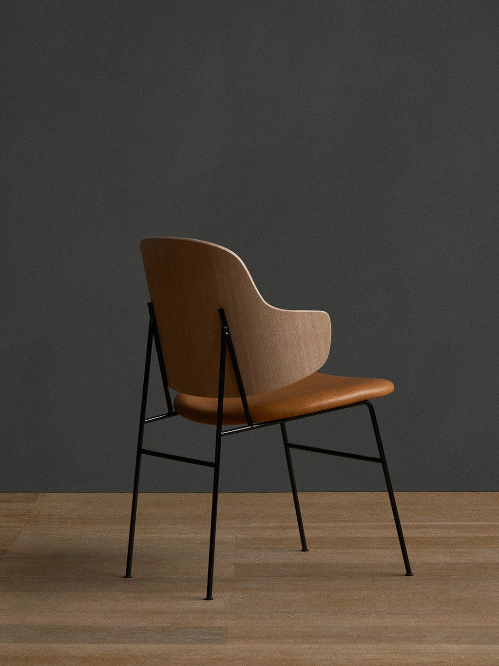 Chaise de salle à manger sculpturale avec coque organique pour la salle à manger
