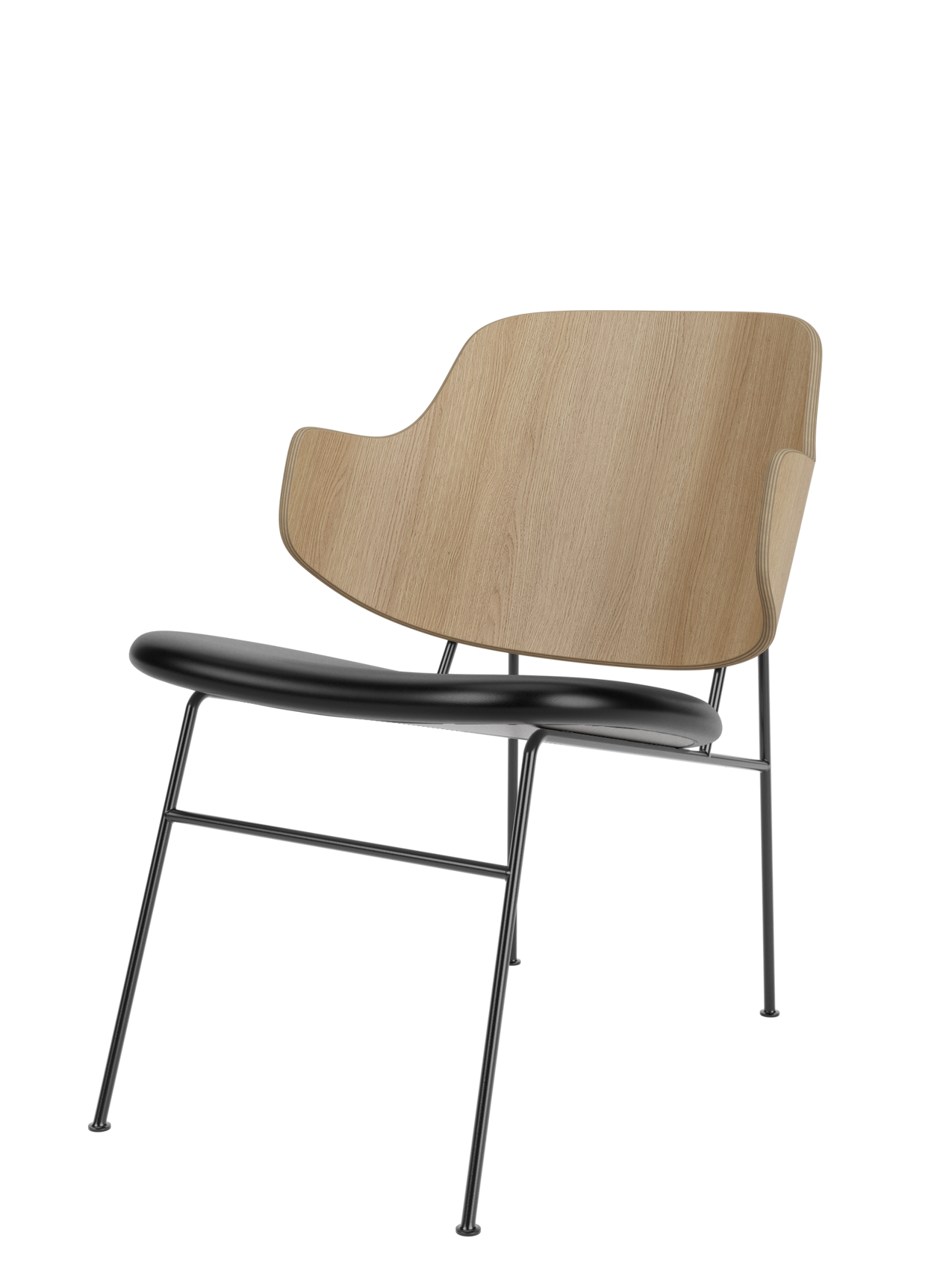 Fauteuil lounge rembourré avec assise basse et profonde incurvée pour salon et couloir