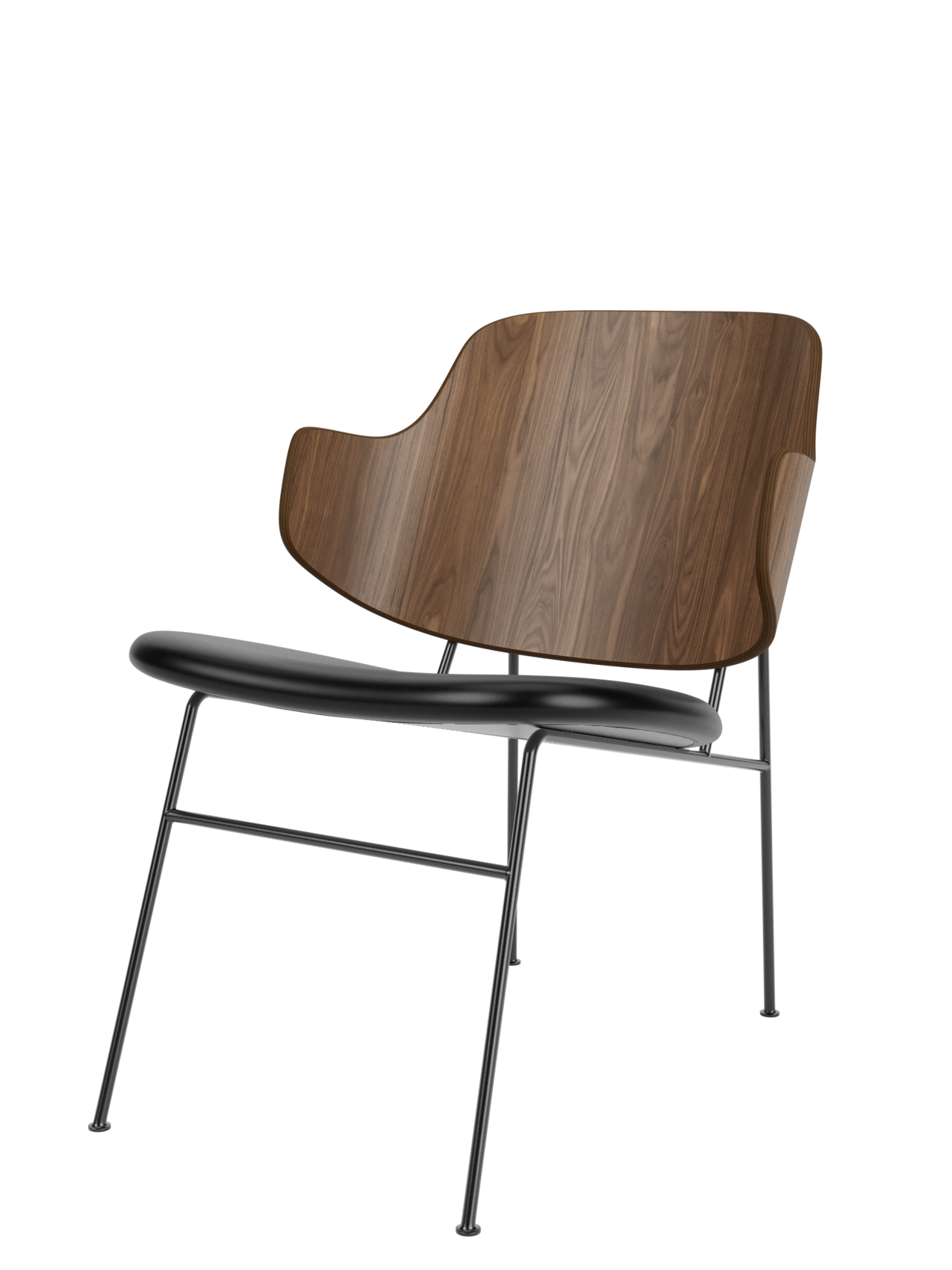 Fauteuil lounge rembourré avec assise basse et profonde incurvée pour salon et couloir