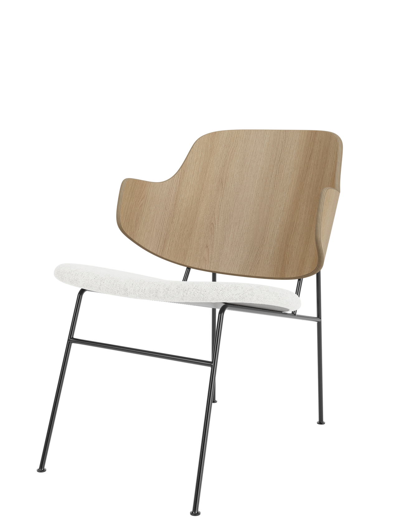 Fauteuil lounge rembourré avec assise basse et profonde incurvée pour salon et couloir